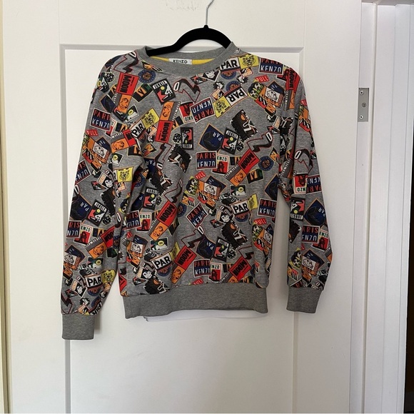 Kenzo Gray and Yellow Sweatshirt - Picture 2 of 6